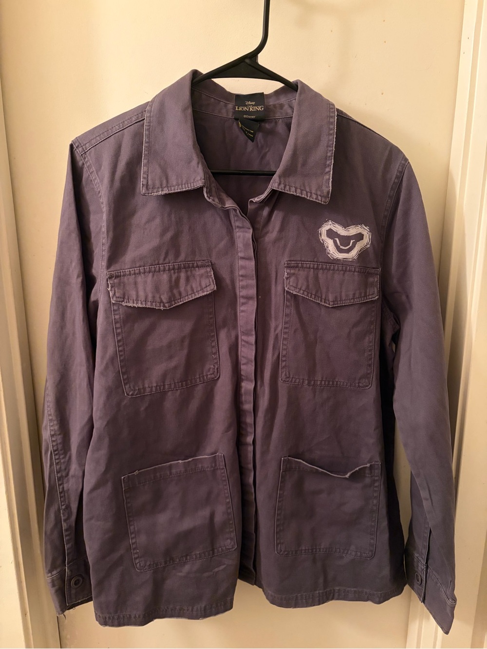 Disney Gray Utility Jacket with Lion King Patch - Women's